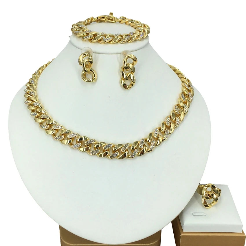 Chain Necklace Classic Jewelry Sets for Women African Jewelry Sets