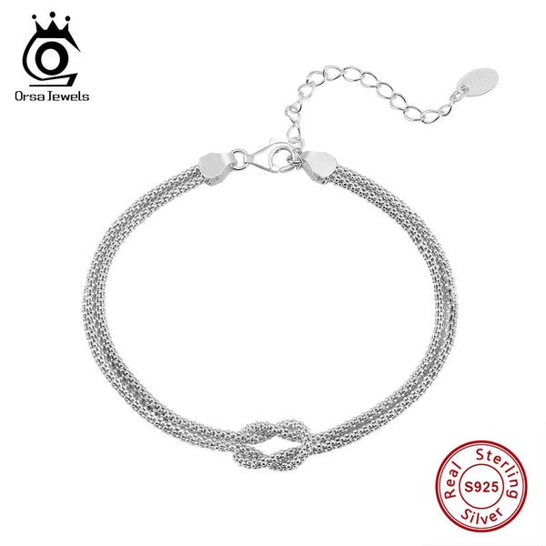 Genuine 925 Sterling Silver Mesh Popcorn Chain Bracelet