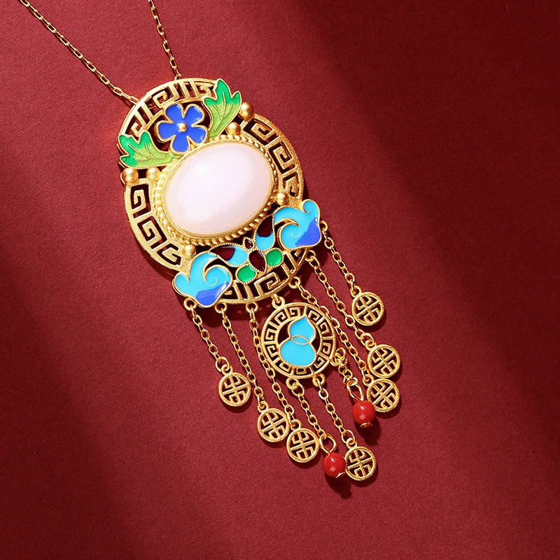 Original Ancient gold craft Chinese style Hanfu pendant