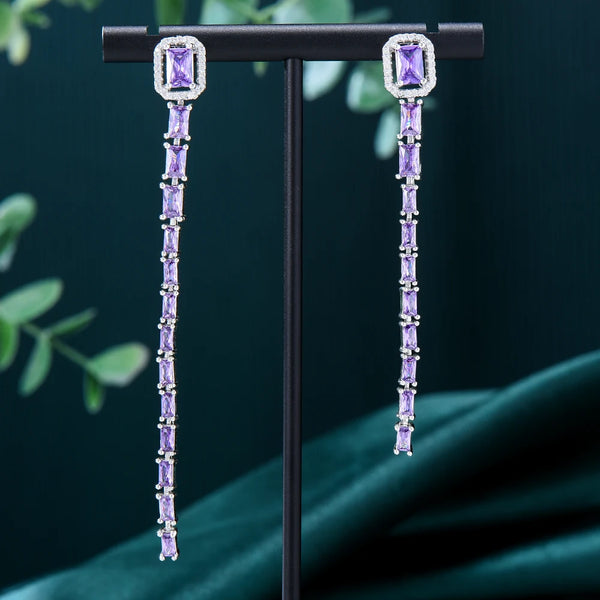 Crystal Pendant Earrings High Quality Luxury Tassel Jewelry For Women