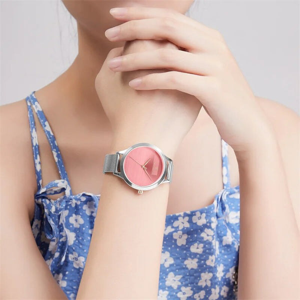 Romantic Charming Quartz Women Watches Luxury Stainless Steel Band Water Resistant Lady Watch