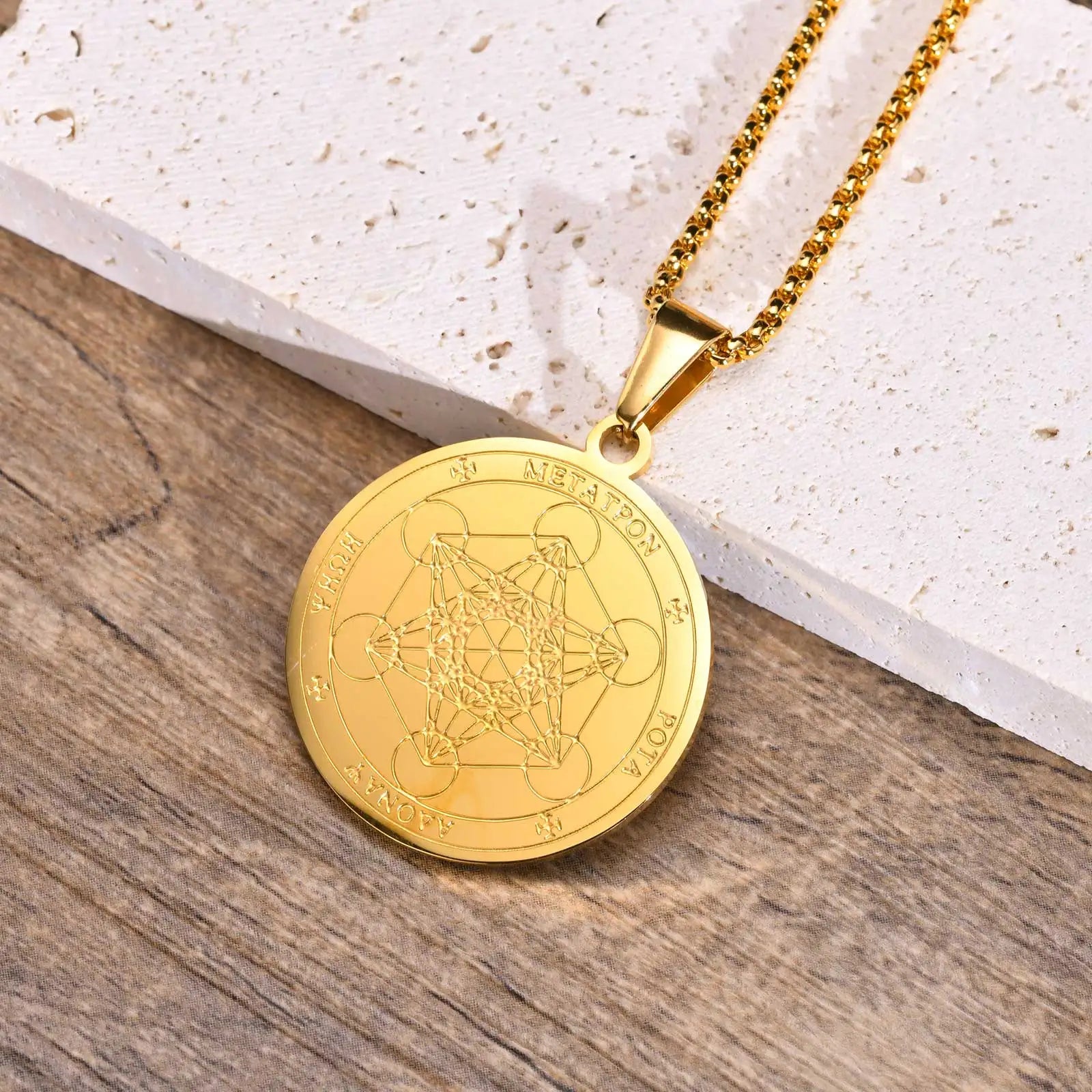 Metatron Archangel Medallion Necklace Men