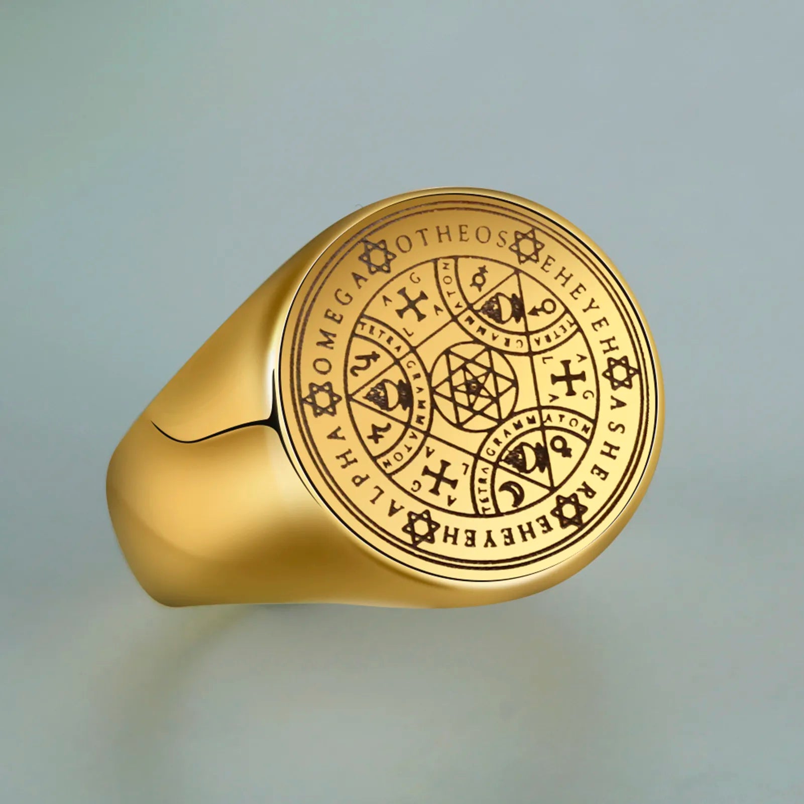 Dreamtimes Enochian Magic Angel Ring Men