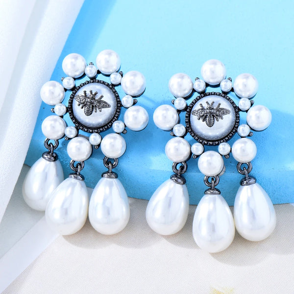 New Boho Charm Ins Style Nature Pearl Drop Earrings for Women