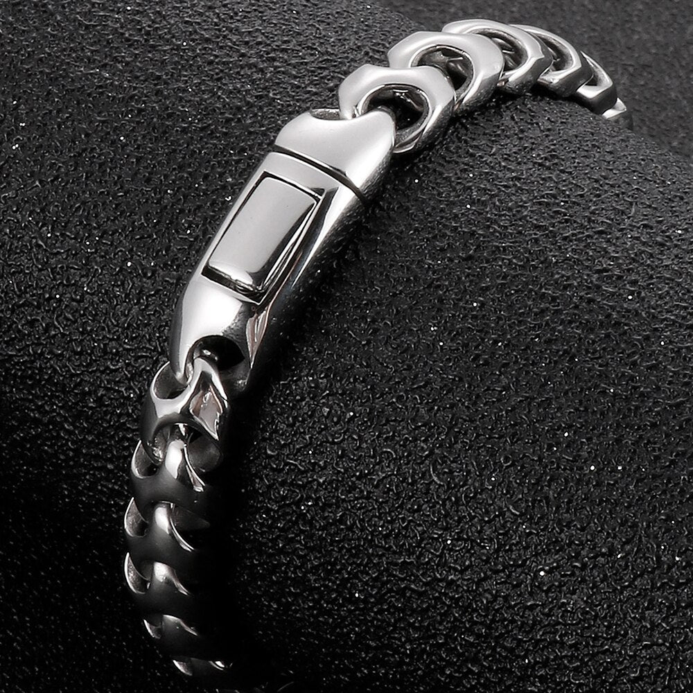 9MM Wide Curb Link Chain Man Bracelet for Men