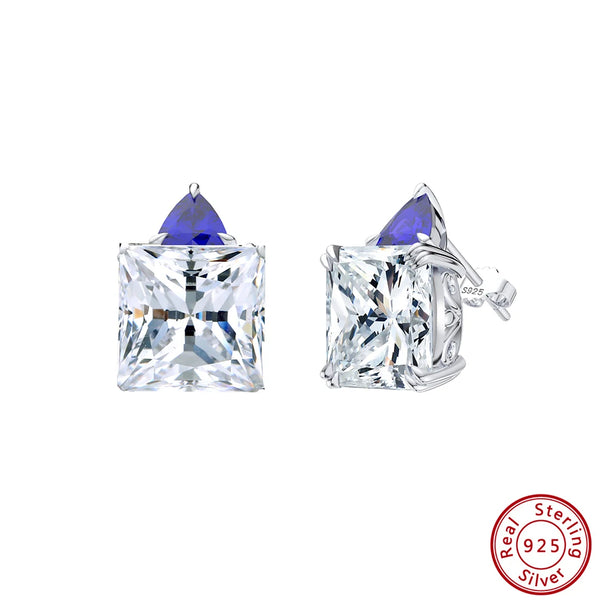 Exquisite 925 Sterling Silver Minimalism 8A Premium CZ Stud Earrings for Women