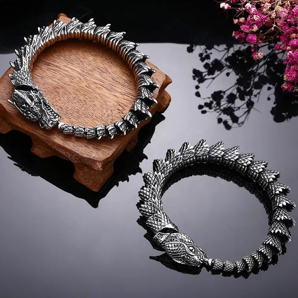 Silver Color Handmade Retro Niche Design Zodiac Snake Personality Ins Trend Accessories