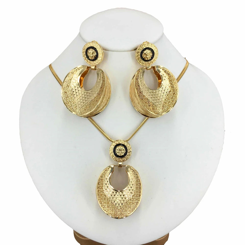 Classic Brand Pendant with Earrings for Women