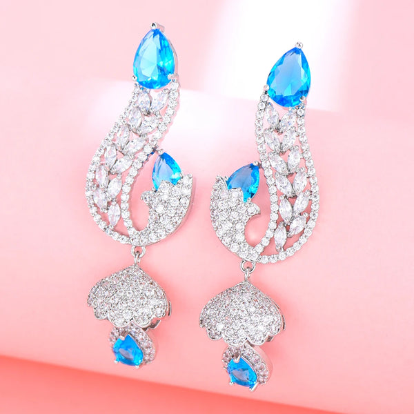 Personality Girl Rhinestone Water Drop Dangle Earrings Women's Elegant Temperament Jewelry