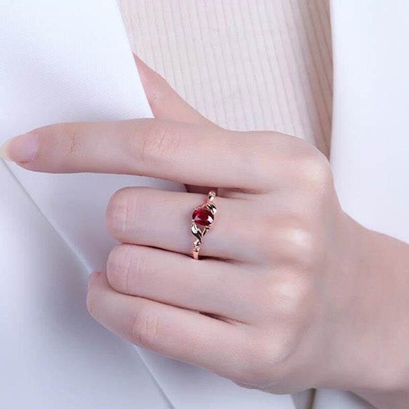 Original Design Silver Diamond Ruby Ladies Ring