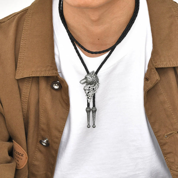 Wolf Head Pendant Necklaces for Men Boys