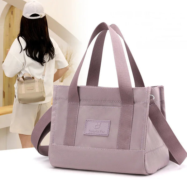 Solid Color Waterproof Nylon Shoulder Bags Shopping Simple Personality Crossbody Bag