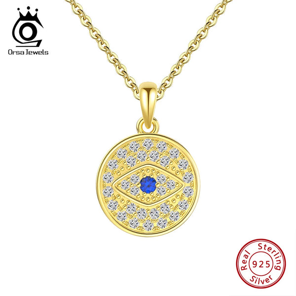 925 Sterling Silver Evil Eye Necklace for Women