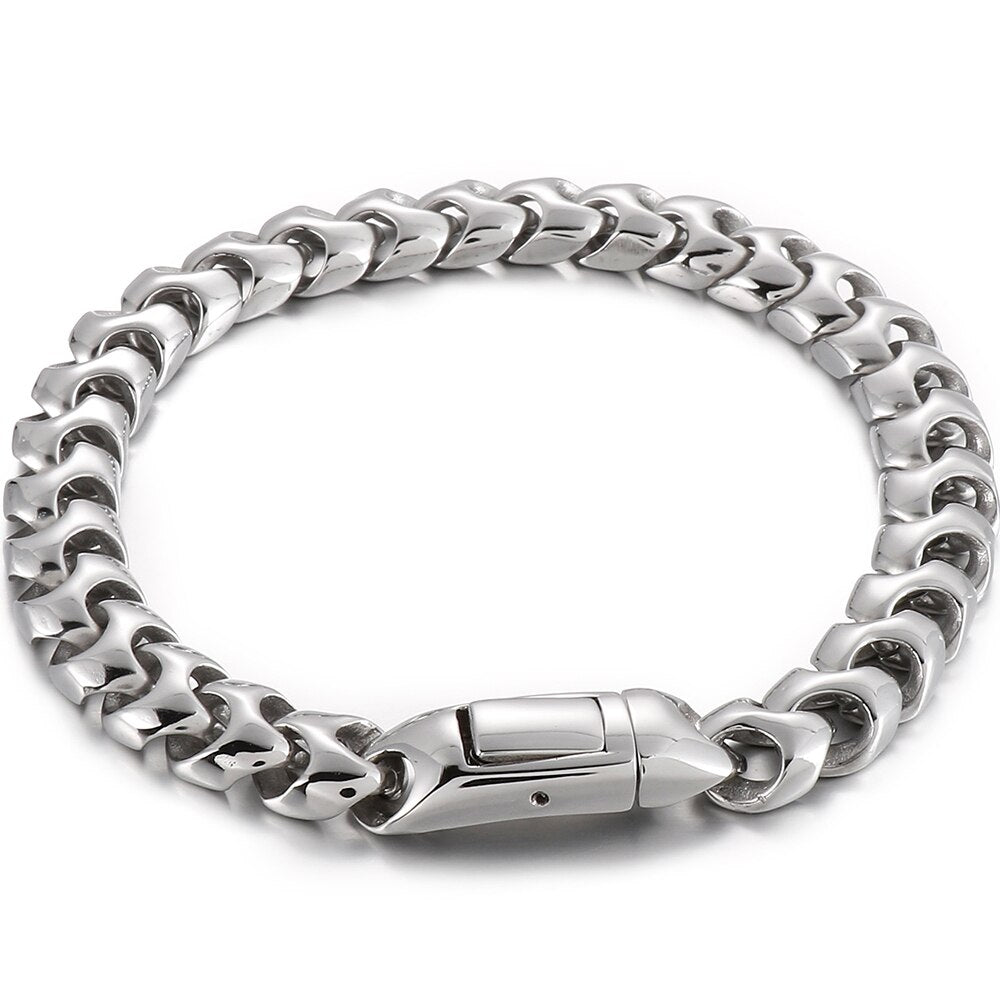 9MM Wide Curb Link Chain Man Bracelet for Men