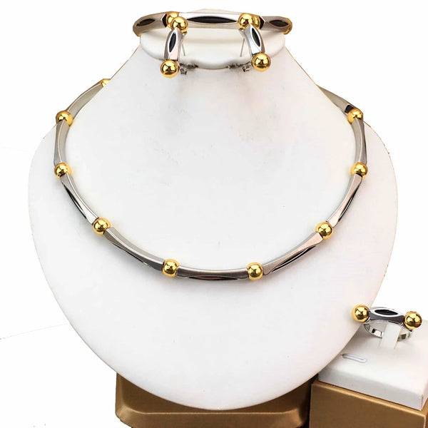 Newest Dubai Jewelry Sets Simple Necklace for Women Party Gift