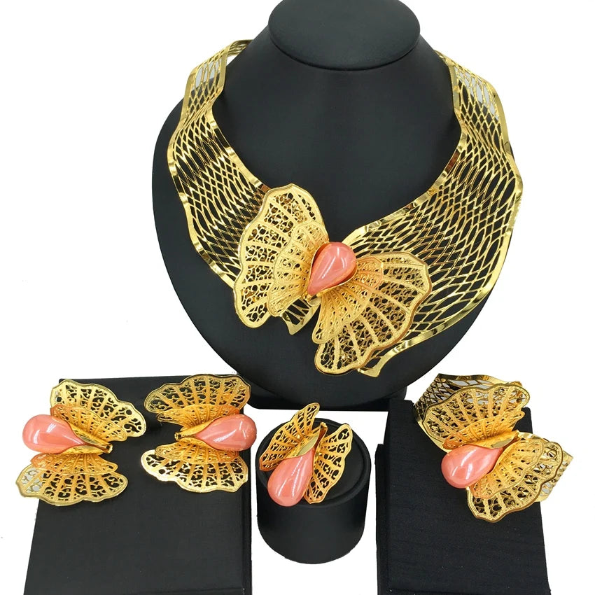 Unique Colorful Butterfly Jewelry African Style Brazilian Jewelry Sets For Women