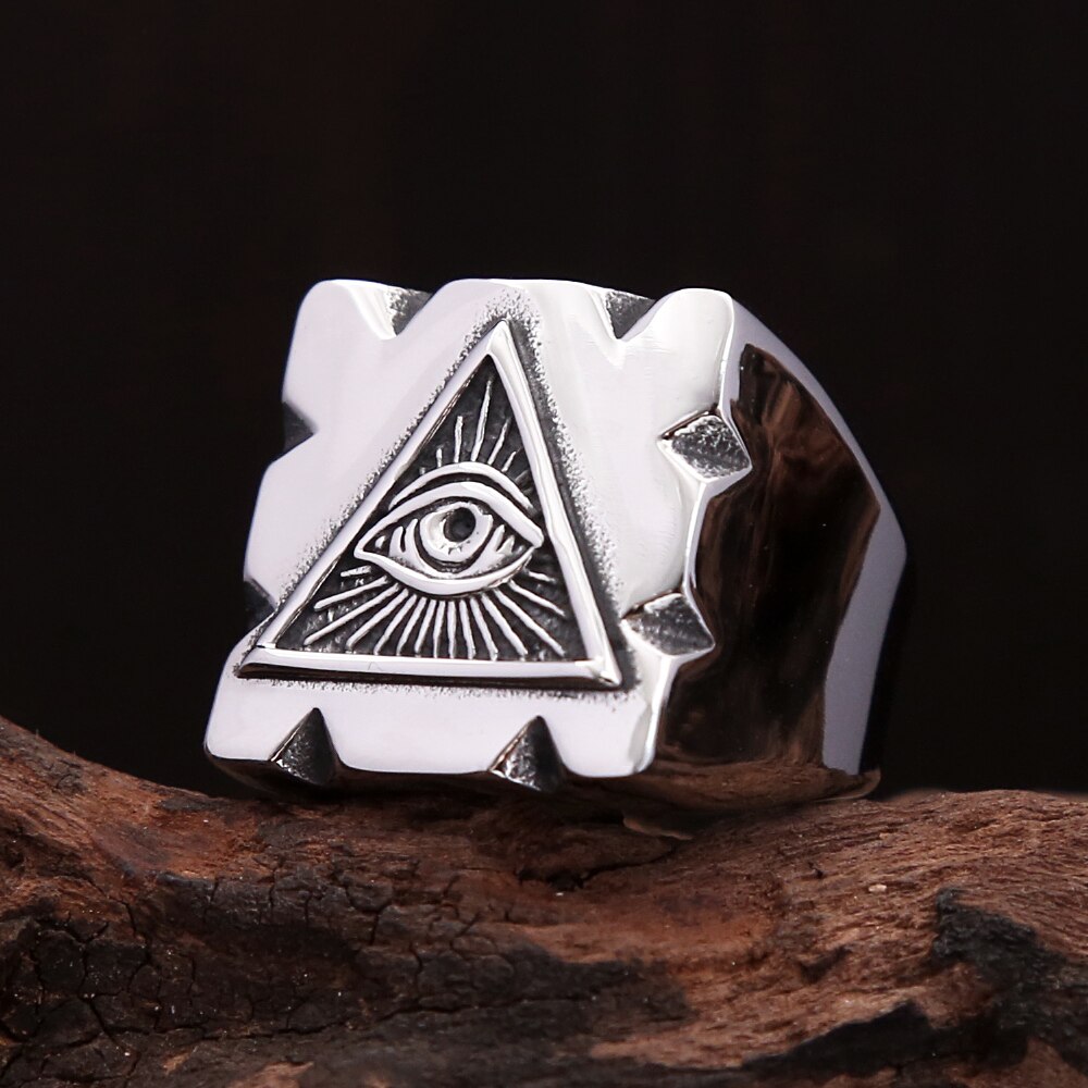 High Quality Stainless Steel Masonic Eye of Horus Rings