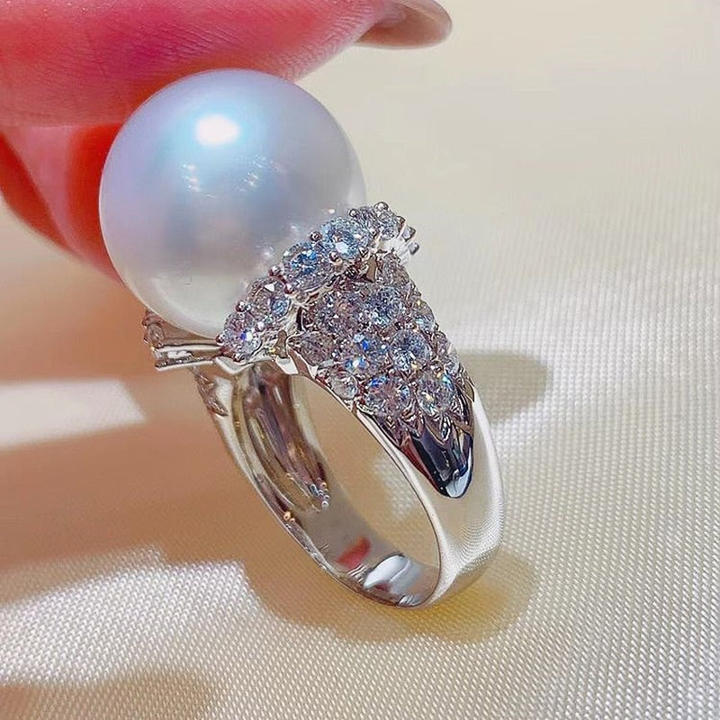 Sweet Imitation Pearl Rings Women