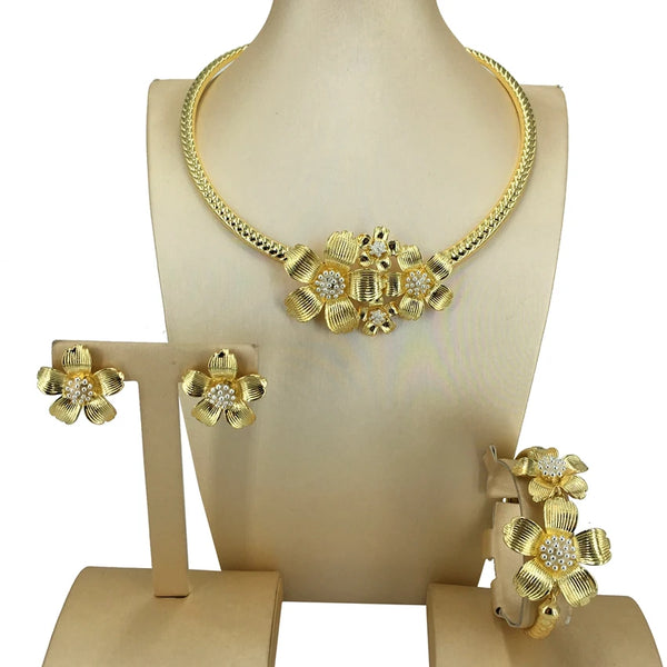 Flower Shape Jewelry Costume Jewelry Sets  for Women