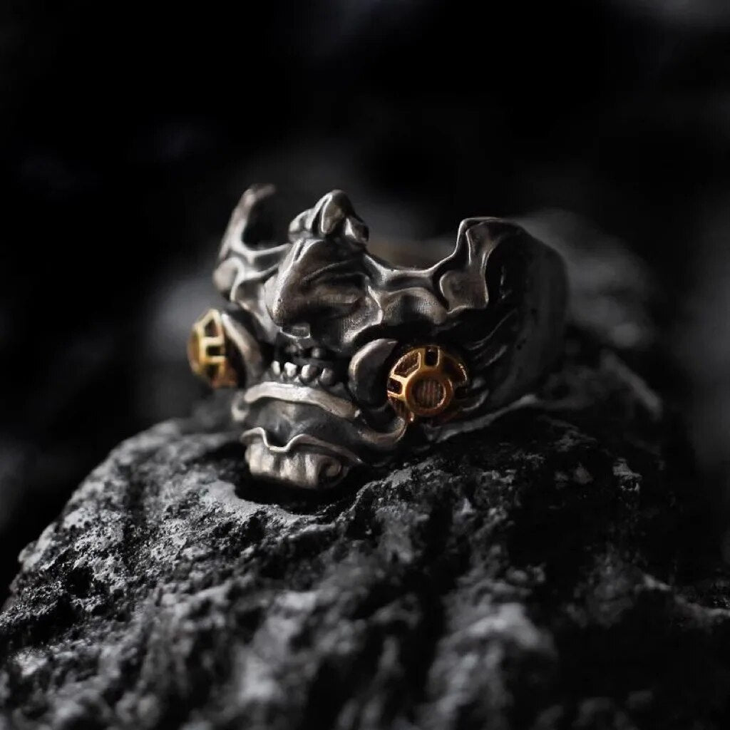 Japanese Samurai Mask Ring