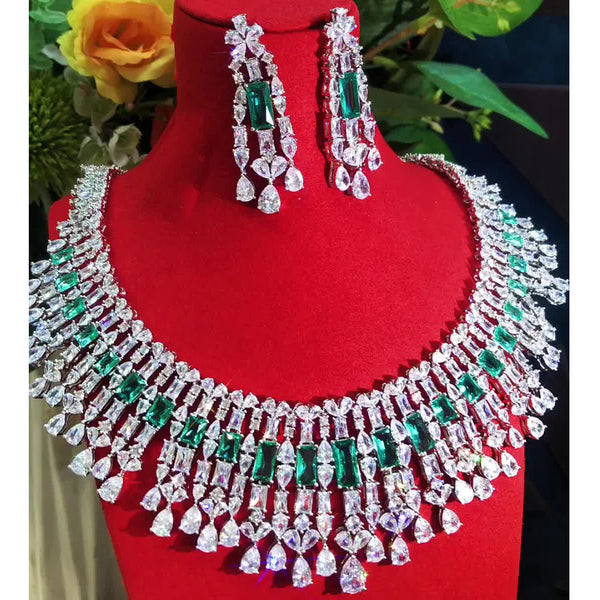 New Trendy Green Red Mix Jewelry Sets For Women Wedding