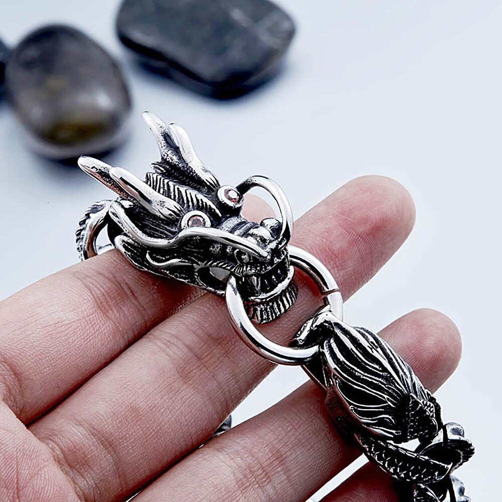 Vintage Personality Dragon Head Dragon Scale Bracelet For Men Women