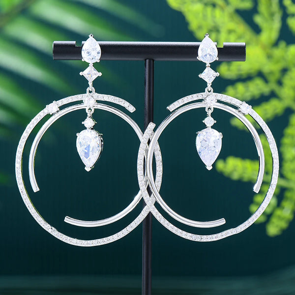 Luxury Street Fashion Round Drop Earrings For Women