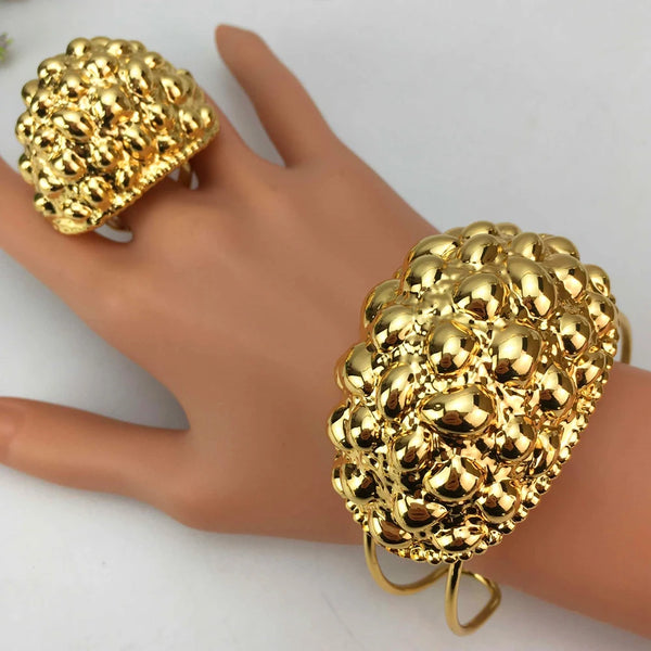 Newest Bold Bangle with Ring Brazilian Jewelry for Women