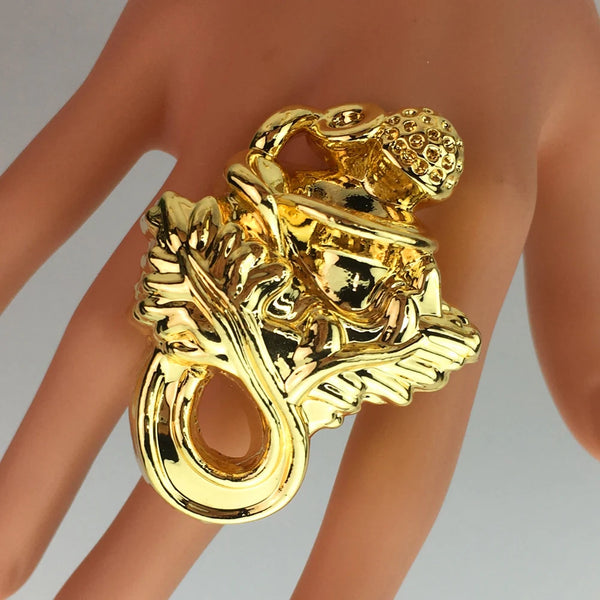 Latest Big Rings Fashion Brazilian Rings for Woman Party Christimas Gift