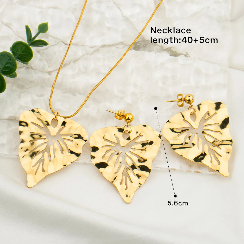 Gold Plated Simple  Round Jewelry Sets for Women