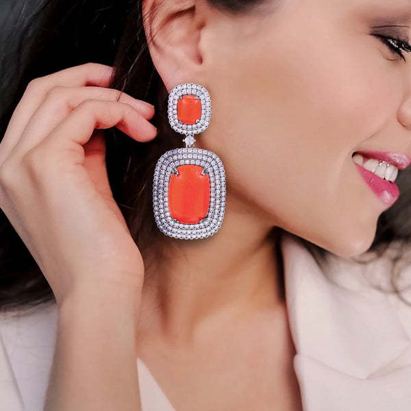 Famous Square Drop Earrings for Women