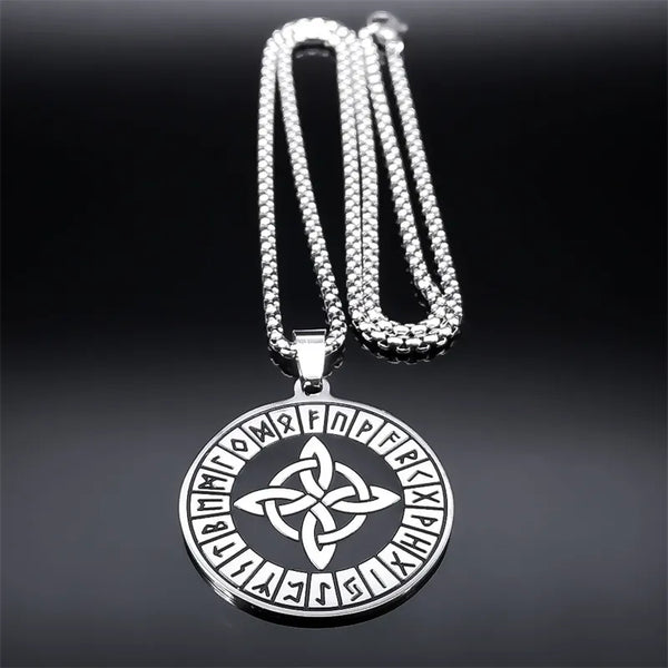 Viking Celtic Knot Necklace for Women/Men Stainless Steel Nodic Odin Rune Protection Necklaces