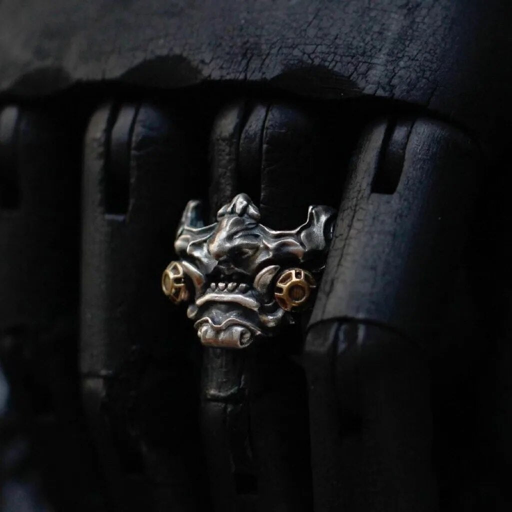 Japanese Samurai Mask Ring