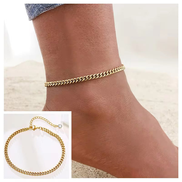 Stainless Steel Chain Anklet  for Women