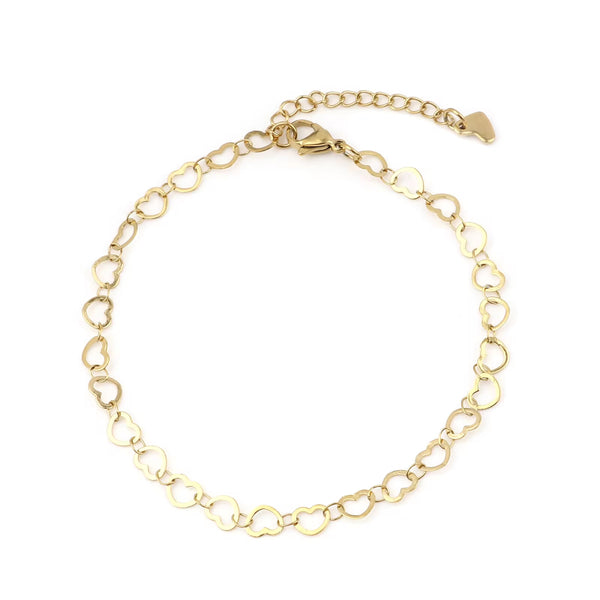 Stainless Steel Anklet  Gold Color Chain Anklet