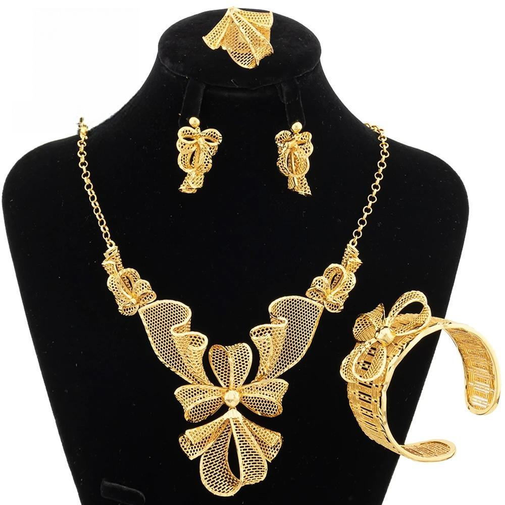 Necklace For Women Dubai Gold Plated Jewelry Set