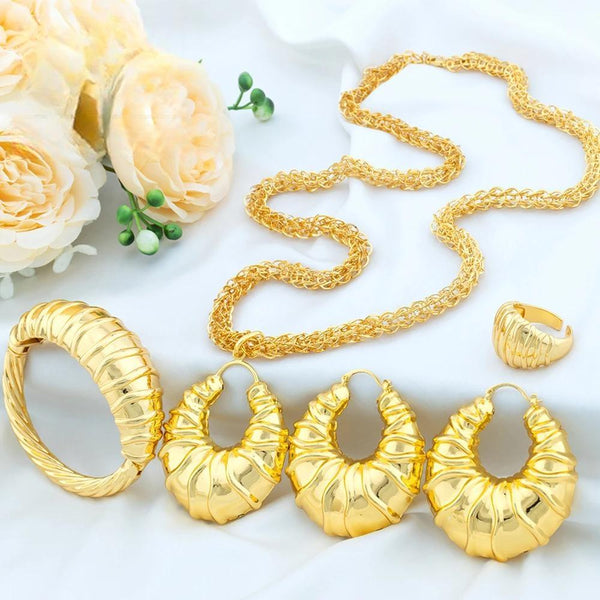 Dubai  Gold Color Jewelry Set for Women