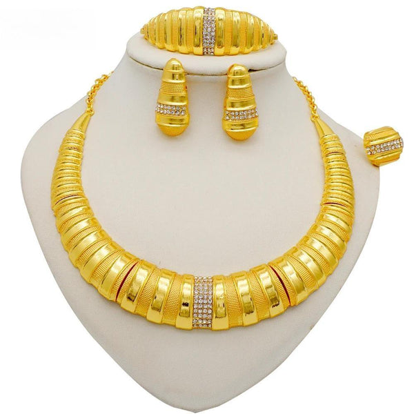 New Nigerian Jewelry Set Exquisite Large Style Necklace set For Women