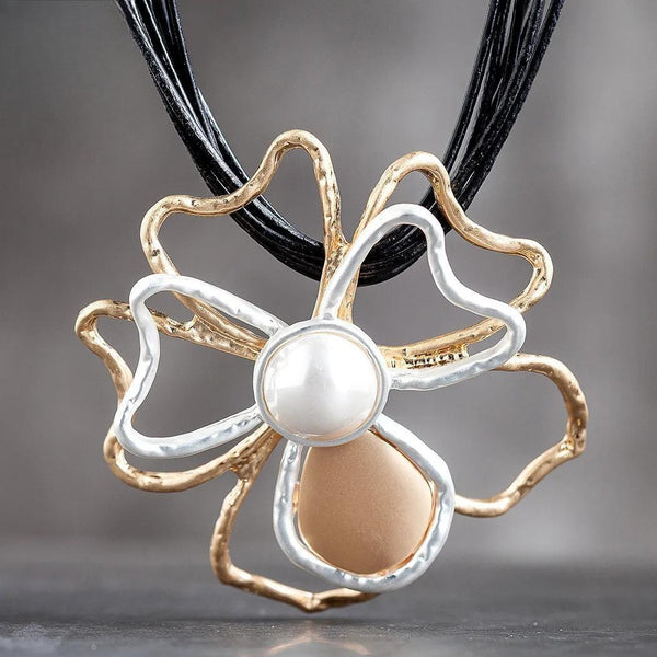 Women's Big Flower Chokers Necklace