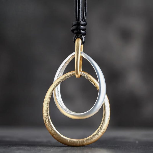 Simple Circles Neck Chokers Necklace Handmade Korean Fashion Jewelry For Women