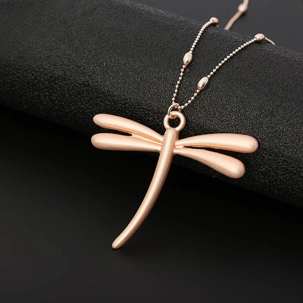 Fashion Goth Gold Color Dragonfly Suspension Pendants for Women