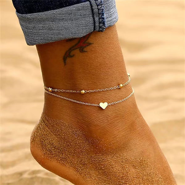 Bohemia Box Chain Anklets for Women