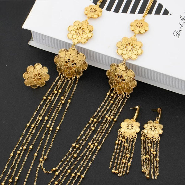 Dubai African Gold Color Jewelry Set for Women