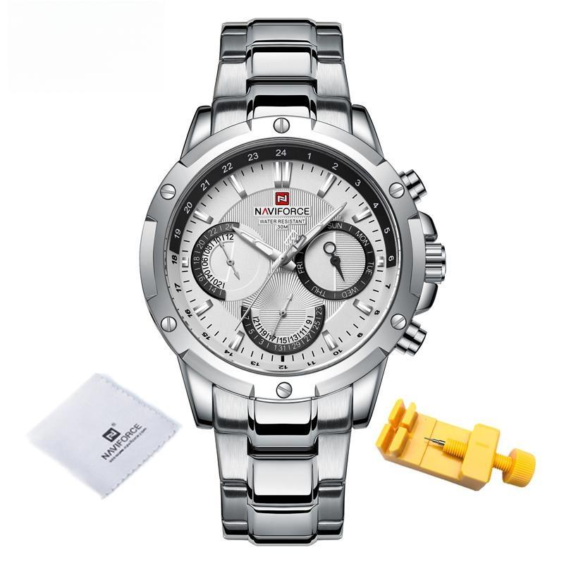 Fashion WristWatch For Men Luxury High Quality Stainless Steel Waterproof Quartz Watch