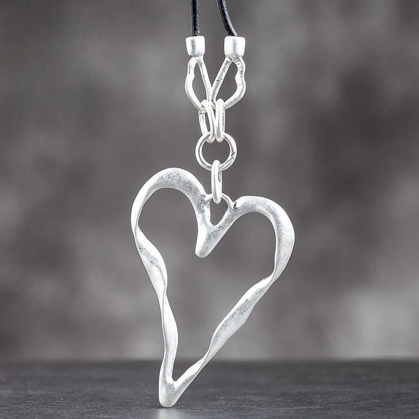 Fashion Silver Color Heart Suspension for Women Pendants Necklaces Christmas Gifts