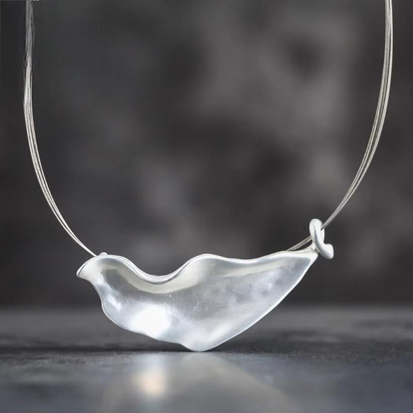 New Silver Color Leaf Pendants Neck Choker Necklace Vintage Statement Jewelry for Women