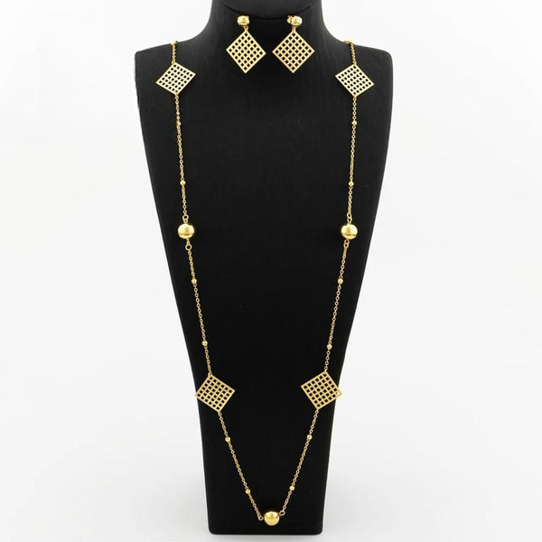 Gold Plated Long Chain for Women Trendy Statement Necklace