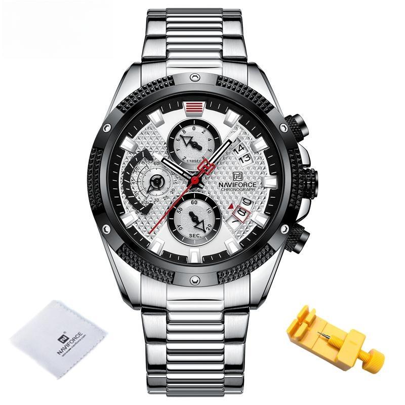 Mens Fashion Watche Quartz Stainless Steel Durable Waterproof Sports Wrist Watches