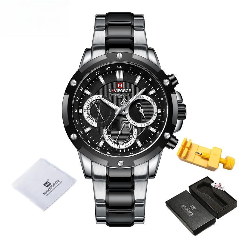 Fashion WristWatch For Men Luxury High Quality Stainless Steel Waterproof Quartz Watch