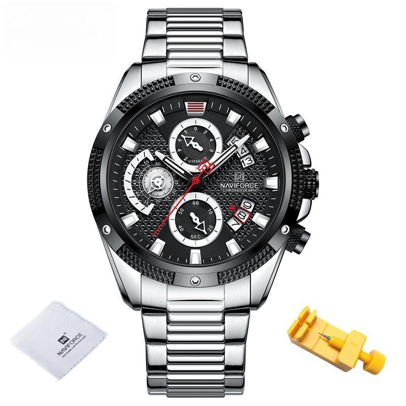 Mens Fashion Watche Quartz Stainless Steel Durable Waterproof Sports Wrist Watches